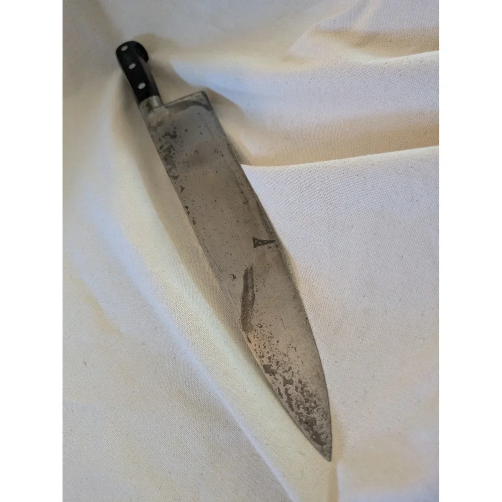 Sabatier Carbon Steel Chef Knife 12 Inch Full Tang Blade France Sharp